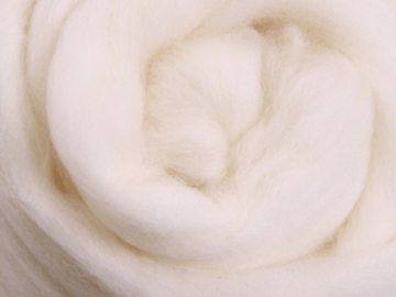 Merino white, fibre à filer au rouet, laine à feutrer à l'aiguille