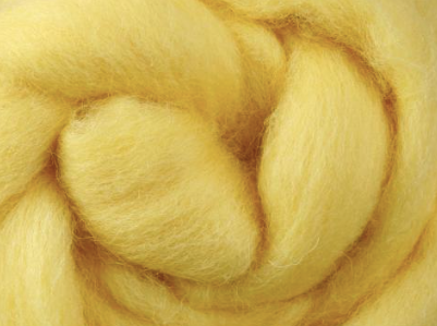 corriedale lemon, fibre à filer, laine à feutrer à l'aiguille